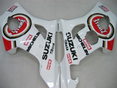 2003-2004 White Red Motul Lucky Strike Suzuki GSXR 1000 Motorcycle Fairings