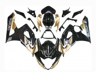 2005-2006 Black Gold Suzuki GSXR 1000 Motorcycle Fairings