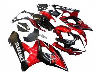 2005-2006 Red Glossy Black Suzuki GSXR 1000 Motorcycle Fairings