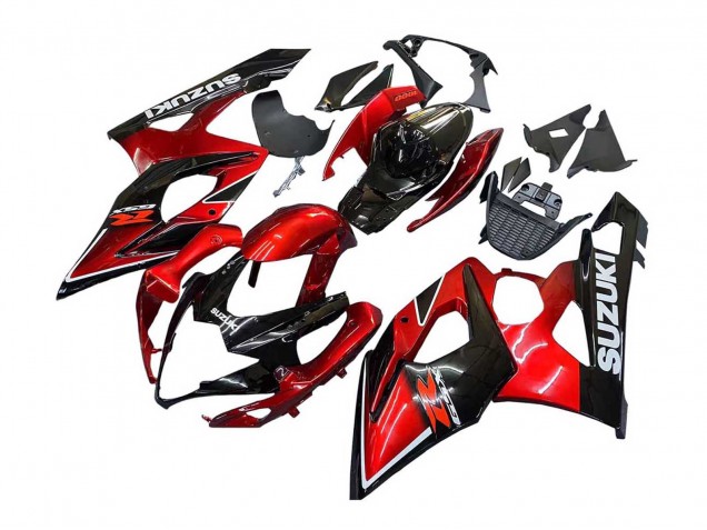 2005-2006 Red Glossy Black Suzuki GSXR 1000 Motorcycle Fairings