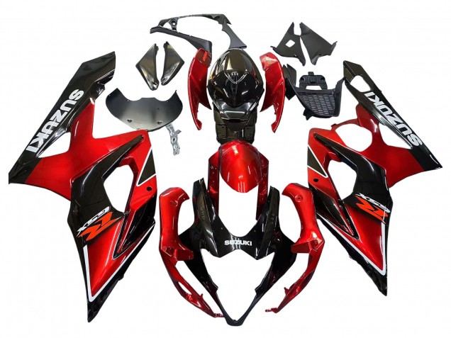 2005-2006 Red Glossy Black Suzuki GSXR 1000 Motorcycle Fairings