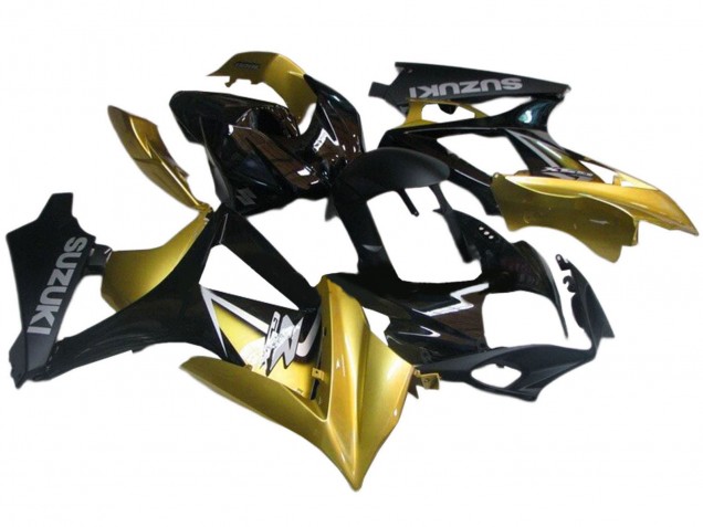 2007-2008 Gold Black Silver Decal Suzuki GSXR 1000 Motorcycle Fairings
