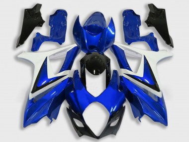 2007-2008 White Blue Black Suzuki GSXR 1000 Motorcycle Fairing