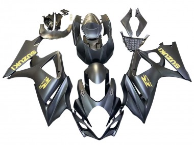2007-2008 Matte Black Gold Decal Suzuki GSXR 1000 Motorcycle Fairings
