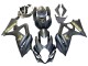 2007-2008 Matte Black Gold Decal Suzuki GSXR 1000 Motorcycle Fairings