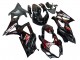 2007-2008 Black Red Flame Suzuki GSXR 1000 Motorcycle Fairings