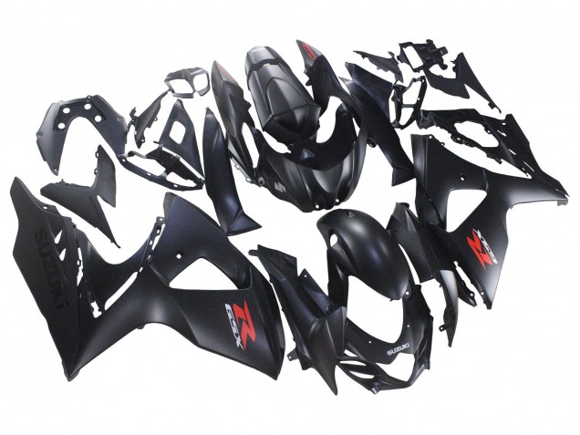2007-2008 Matte Black Red Decal Suzuki GSXR 1000 Motorcycle Fairings