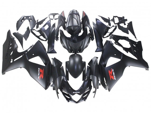 2007-2008 Matte Black Red Decal Suzuki GSXR 1000 Motorcycle Fairings