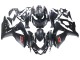 2007-2008 Matte Black Red Decal Suzuki GSXR 1000 Motorcycle Fairings