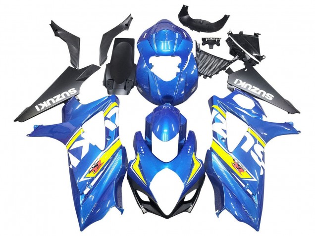 2007-2008 Blue Yellow Black Suzuki GSXR 1000 Motorcycle Fairings