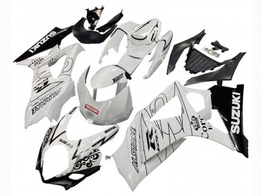 2007-2008 White Black Alstare Corona Motul Suzuki GSXR 1000 Motorcycle Fairings