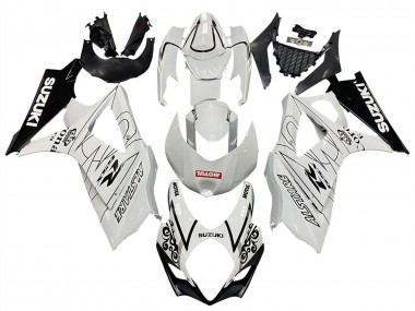 2007-2008 White Black Alstare Corona Motul Suzuki GSXR 1000 Motorcycle Fairings