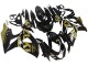 2009-2016 Glossy Black Gold Suzuki GSXR 1000 Motorcycle Fairings
