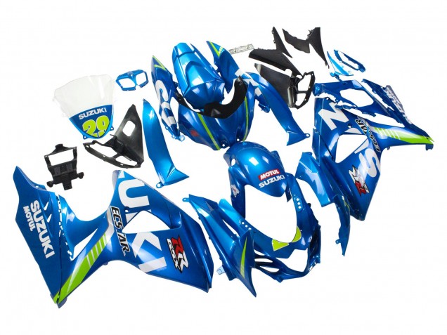 2009-2016 Light Blue Green Motul 29 Ecstar Suzuki GSXR 1000 Motorcycle Fairings