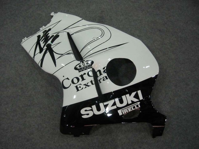 1996-2007 White Black Corona Suzuki GSXR 1300 Hayabusa Motorcycle Fairings