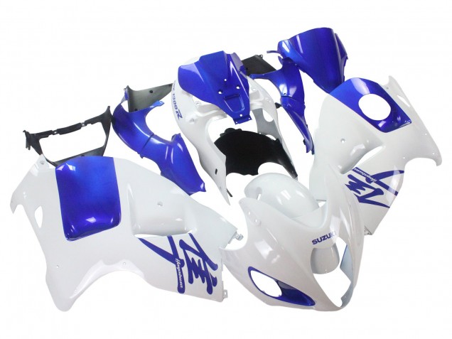 1996-2007 White Blue Hayabusa Suzuki GSXR 1300 Hayabusa Motorcycle Fairings
