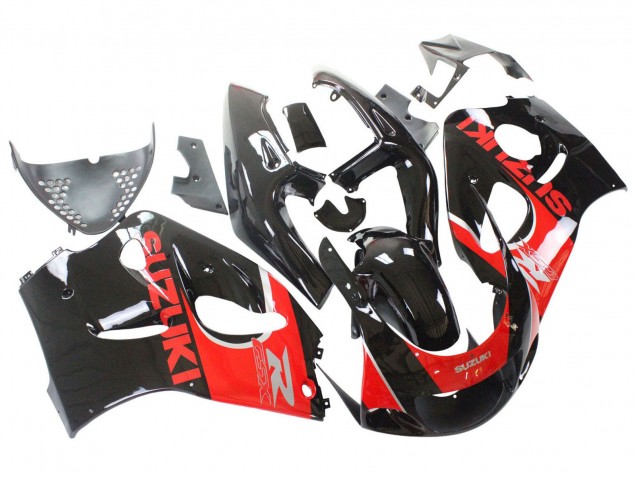 1996-2000 Black Red Suzuki GSXR 600 / GSXR 750 Motorcycle Fairings