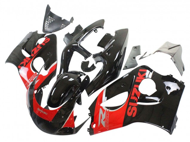 1996-2000 Black Red Suzuki GSXR 600 / GSXR 750 Motorcycle Fairings