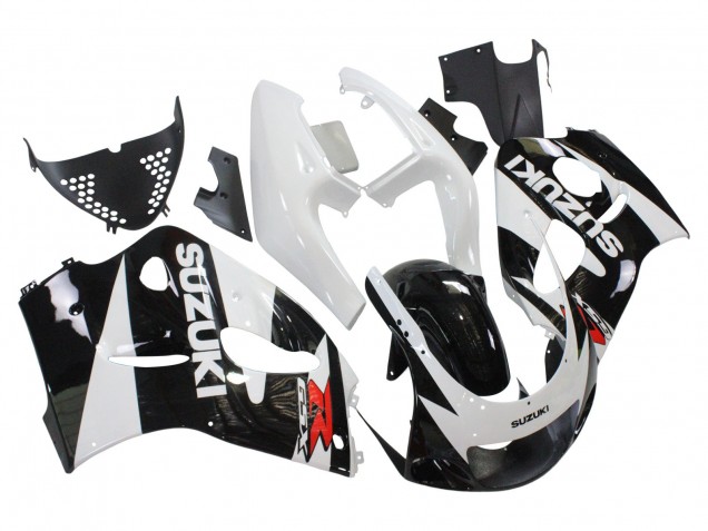 1996-2000 Black White Suzuki GSXR 600 / GSXR 750 Motorcycle Fairings