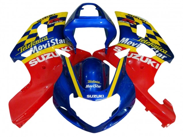 2001-2003 Blue Red Yellow Suzuki GSXR 600 / GSXR 750 Motorcycle Fairings