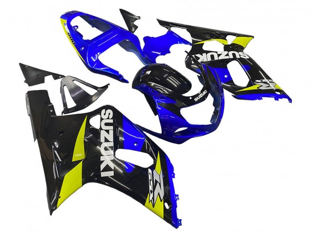 2001-2003 Blue Yellow Glossy Black Suzuki GSXR 600 / GSXR 750 Motorcycle Fairings
