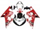 2001-2003 Red White Glossy Black Suzuki GSXR 600 / GSXR 750 Motorcycle Fairing