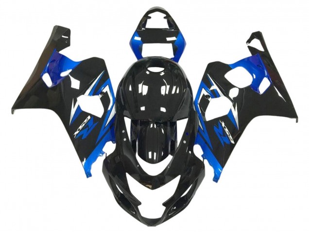 2004-2005 Glossy Black Blue Suzuki GSXR 600 / GSXR 750 Motorcycle Fairings