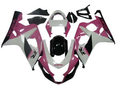 2004-2005 White Pink Black Suzuki GSXR 600 / GSXR 750 Motorcycle Fairings
