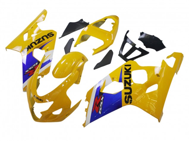 2004-2005 Yellow White Blue Black Suzuki GSXR 600 / GSXR 750 Motorcycle Fairing