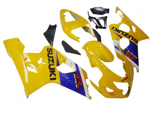 2004-2005 Yellow White Blue Black Suzuki GSXR 600 / GSXR 750 Motorcycle Fairing