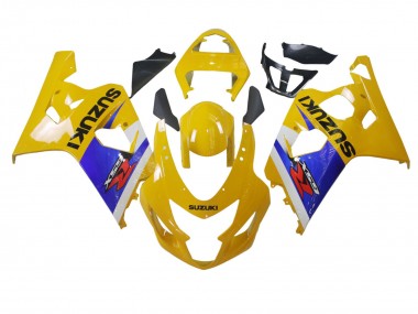 2004-2005 Yellow White Blue Black Suzuki GSXR 600 / GSXR 750 Motorcycle Fairing
