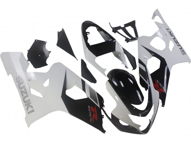 2004-2005 White Black Red Suzuki GSXR 600 / GSXR 750 Motorcycle Fairings