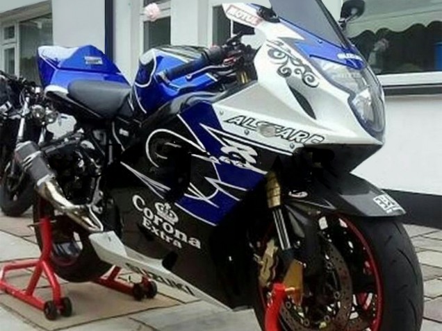 2004-2005 White Blue Black Corona Motul Suzuki GSXR 600 / GSXR 750 Motorcycle Fairing
