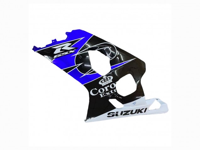 2004-2005 White Blue Black Corona Motul Suzuki GSXR 600 / GSXR 750 Motorcycle Fairing