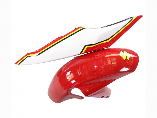 2004-2005 White Red Yellow Michelin Texaon Heron 7 Suzuki GSXR 600 / GSXR 750 Motorcycle Fairings