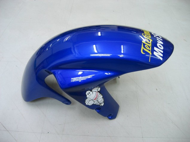 2004-2005 Blue White Yellow Green Telefumia Motul MoviStar Suzuki GSXR 600 / GSXR 750 Motorcycle Fairings
