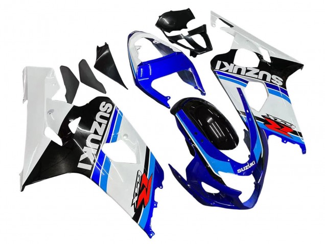 2004-2005 White Blue Black Red Suzuki GSXR 600 / GSXR 750 Motorcycle Fairing