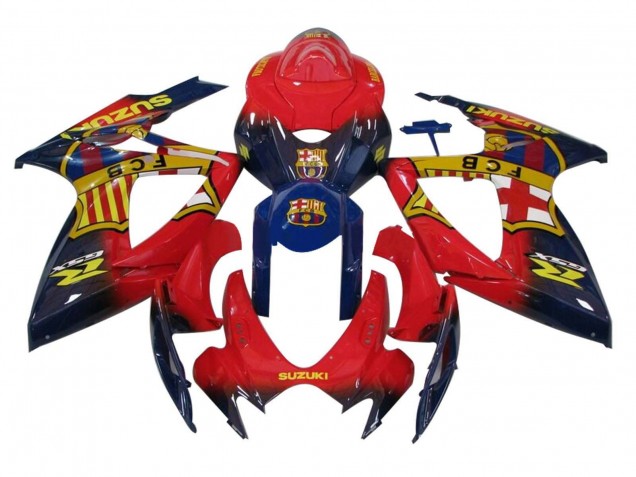 2006-2007 Orange Blue Yellow Suzuki GSXR 600 / GSXR 750 Motorcycle Fairings