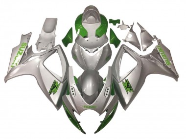 2006-2007 Silver Green Suzuki GSXR 600 / GSXR 750 Motorcycle Fairings