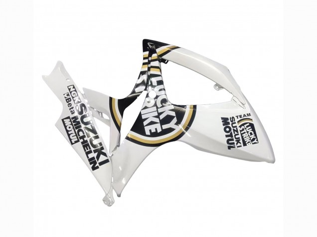 2006-2007 White Black Lucky Strike Motul Suzuki GSXR 600 / GSXR 750 Motorcycle Fairings