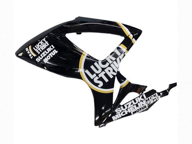 2006-2007 Glossy Black White Motul Lucky Strike Suzuki GSXR 600 / GSXR 750 Motorcycle Fairings