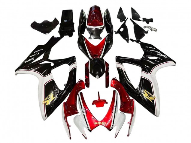 2006-2007 Red White Black Yellow Suzuki GSXR 600 / GSXR 750 Motorcycle Fairings