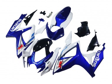 2006-2007 White Blue Glossy Black Red Suzuki GSXR 600 / GSXR 750 Motorcycle Fairings