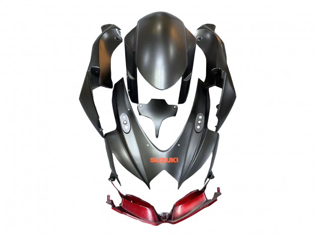 2008-2010 Matte Black Red Suzuki GSXR 600 / GSXR 750 Motorcycle Fairings
