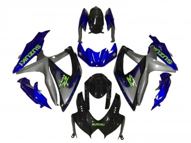 2008-2010 Blue Grey Glossy Black Green Suzuki GSXR 600 / GSXR 750 Motorcycle Fairings