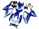 2008-2010 Blue White Red Suzuki GSXR 600 / GSXR 750 Motorcycle Fairing Kits