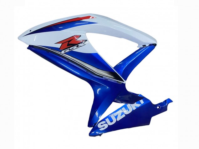 2008-2010 Blue White Red Suzuki GSXR 600 / GSXR 750 Motorcycle Fairing Kits