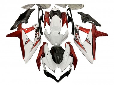 2008-2010 White Orange Glossy Black Suzuki GSXR 600 / GSXR 750 Motorcycle Fairings