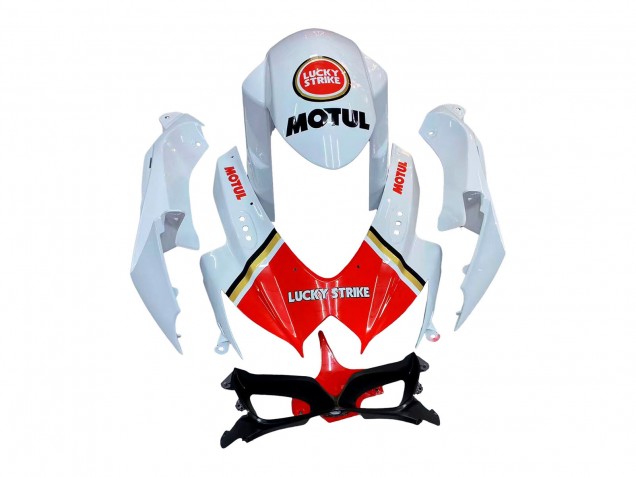 2008-2010 White Red Motul Lucky Strike Suzuki GSXR 600 / GSXR 750 Motorcycle Fairings