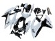 2008-2010 White Black Suzuki GSXR 600 / GSXR 750 Motorcycle Fairing